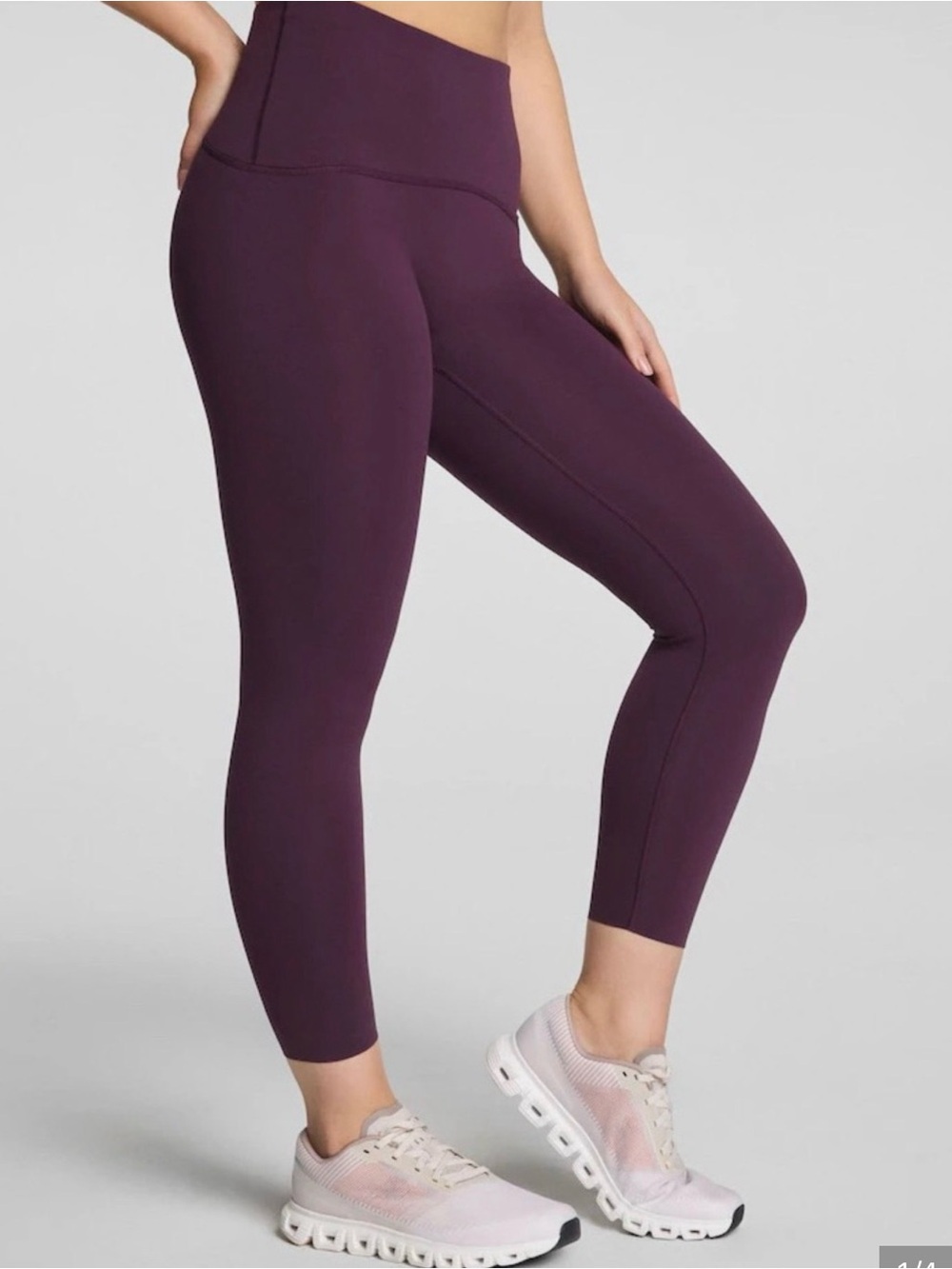 Spanx booty boost 7/8 High-Waist Leggings in Deep Plum